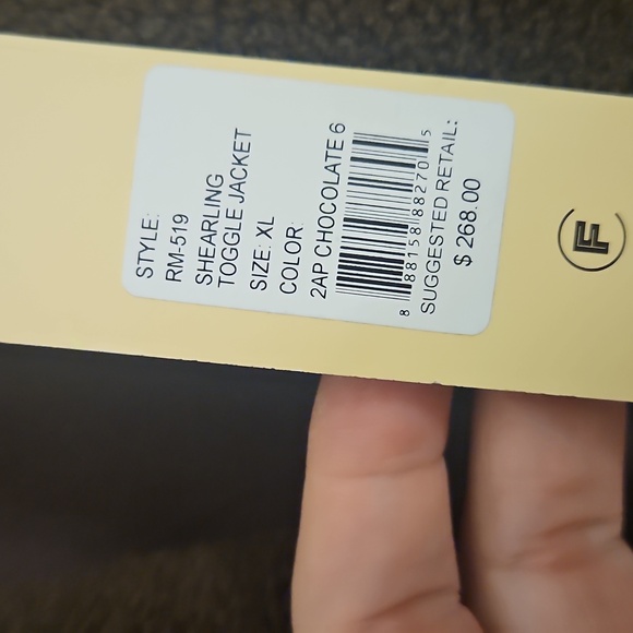 NWT Rebecca Minkoff Chocolate Brown Shearling Toggle Jacket Medium - Picture 9 of 9